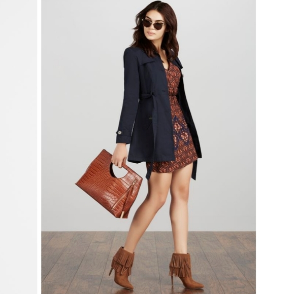 Love Tree Navy Trench Coat - Picture 11 of 11